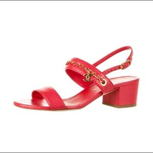 Chanel chain link sandals